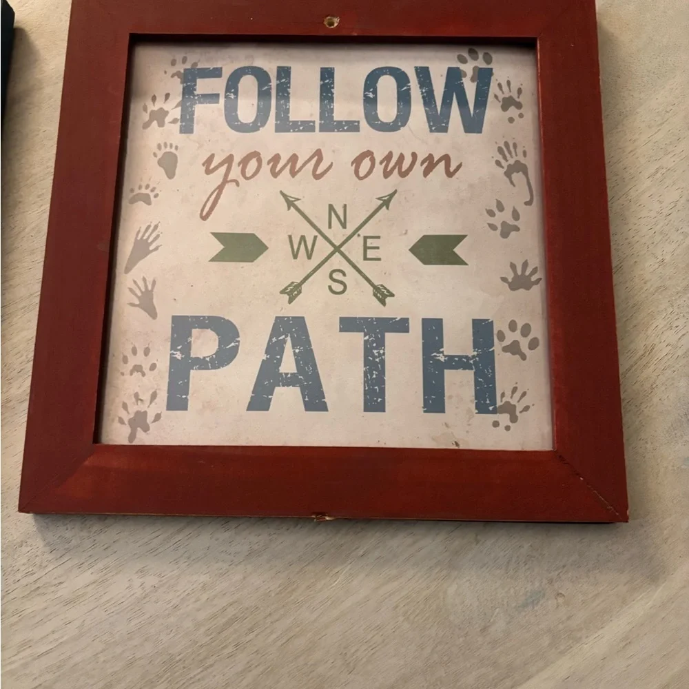 Inspirational Quote Framed Wall Art Set of 2- 9 inches-